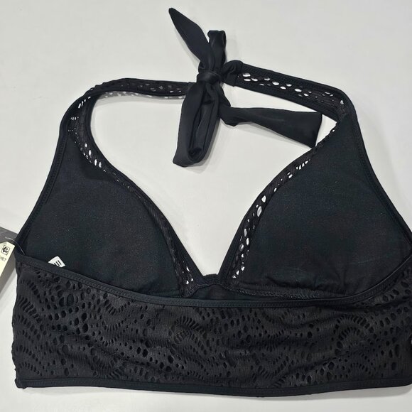 Bar III Crochet Longline Halter Bikini Top - Picture 7 of 9